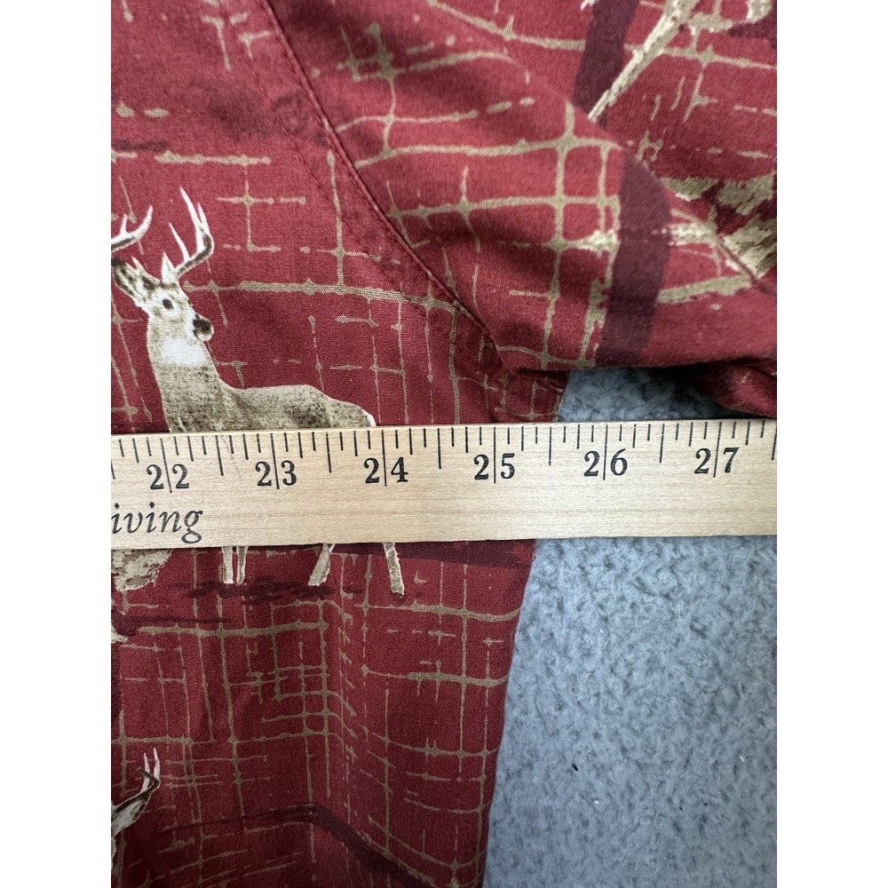 Columbia River Lodge Shirt Mens XL Red Whitetail Deer Long Sleeve Button Up - Picture 7 of 9